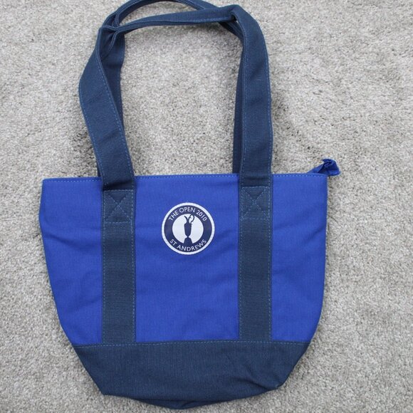 St. Andrews Golf Course 2010 The Open Collectors Bag Blue Canvas Tote 14" x 10" - Picture 1 of 11